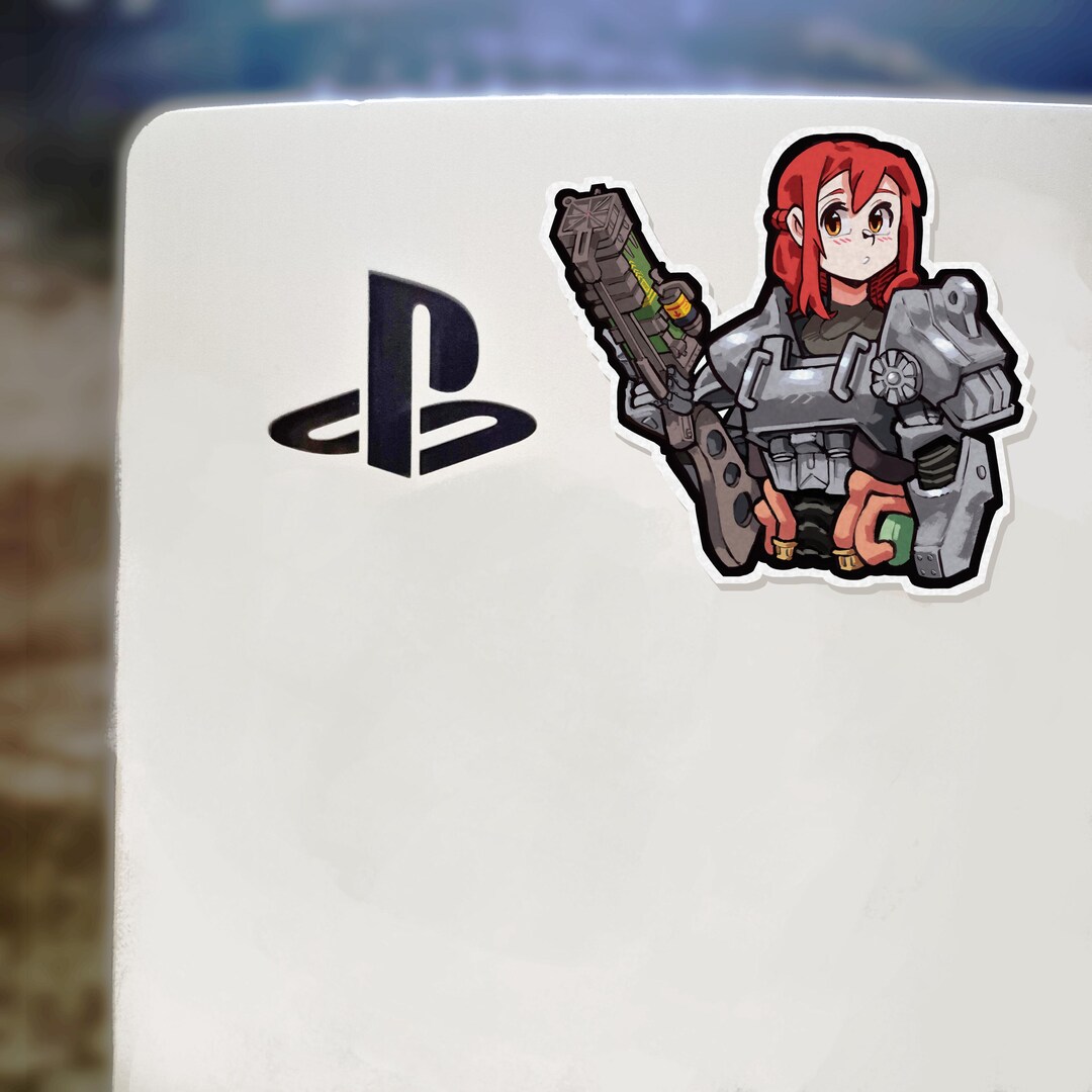 Anime Waifu Sticker | Wasteland Power Armor Knight Bos | Glossy Vinyl ...