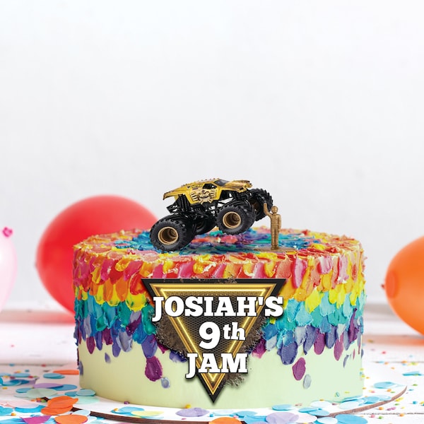 Printable Monster Truck Cake Topper | Monster Truck Centerpieces | Monster Truck Birthday Decorations | Editable Corjl Template MJ01