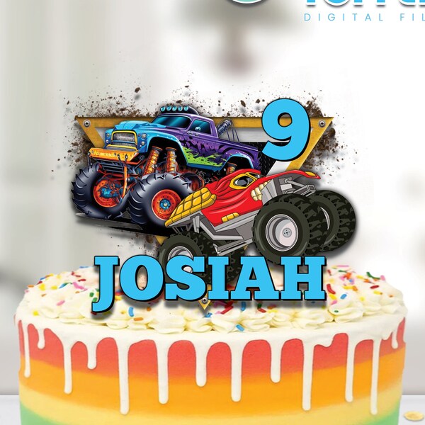 Monster Truck Cake Topper - Etsy