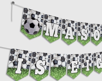 Printable Soccer Birthday Bunting | Soccer Banner | Soccer Birthday Decorations | Instant Download SC01