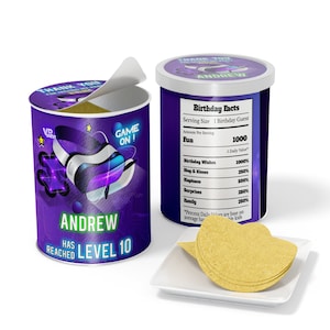 Etiqueta de lata pequena Pringle de realidade virtual | Invólucro de mini chips para fone de ouvido VR | Decorações temáticas de jogos VR 3D | Modelo Corjl para impressão VR01