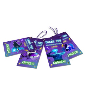 Virtual Reality Favor Tag | Digital favor tag with VR theme | 3D Birthday Party | VR Headset Birthday Decorations | Corjl Template VR01