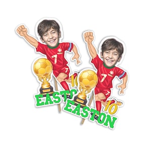 Personalize Soccer GOAT Cake Topper with Your Picture | Soccer Star Cake Topper | Soccer Birthday Cake Topper | Soccer Birthday Party | CR7