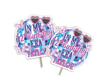 Birthday Era Cake Topper, Customizable Party Decoration (Digital Download) BE01