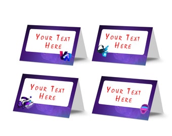 Virtual Reality Food Tent Cards Digital Download Printable Cyber Buffet Label VR01