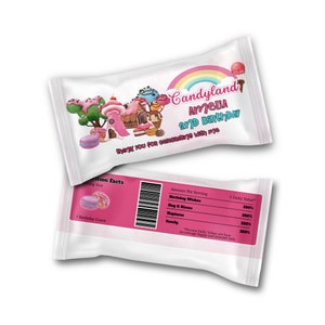 Printable Candyland Skittles Label, Sweet Party Candy Bar Wrapper, Candy Land Themed Birthday Decorations, Editable Digital Template CL01