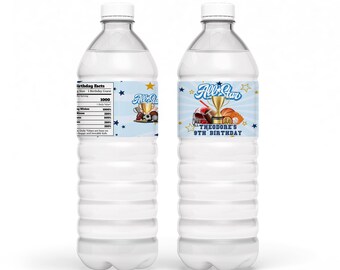 All Star Sports Water Bottle Labels, Drink Wrap, Printable MVP01
