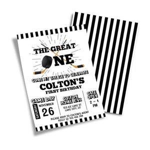 Invitation de hockey imprimable | ère invitation de fête d'anniversaire de hockey de Zazzle.be Liste d'envies Vous avez des idées ? Faire-part premier anniversaire | Gabarit Corjl imprimable HK06