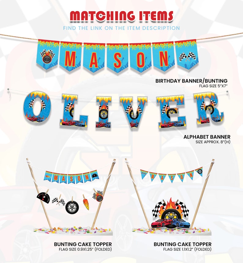 DIY Race Car Cake Topper Racing Car Centerpiece Slot Racing Car Cake