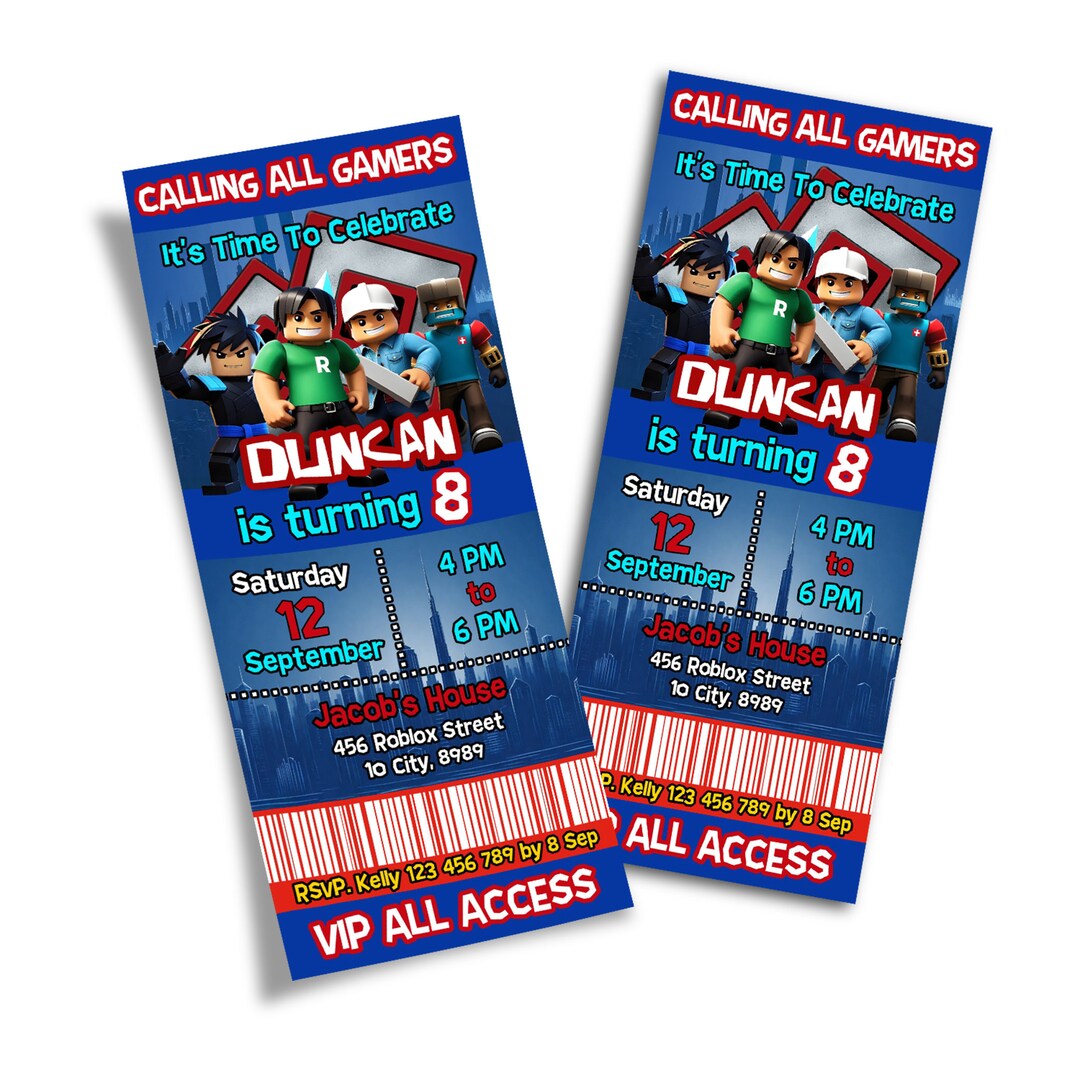 Printable Gamer Ticket Invitation Gamer Birthday Invitation Gamer Party ...