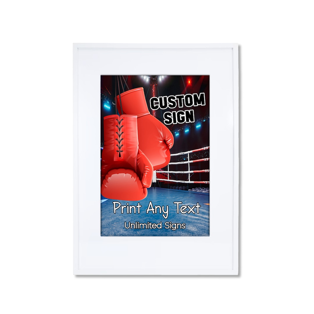Printable Boxing Rings Printable Boxing Birthday Sign | Boxing Ring Custom Sign | Fight Night ...