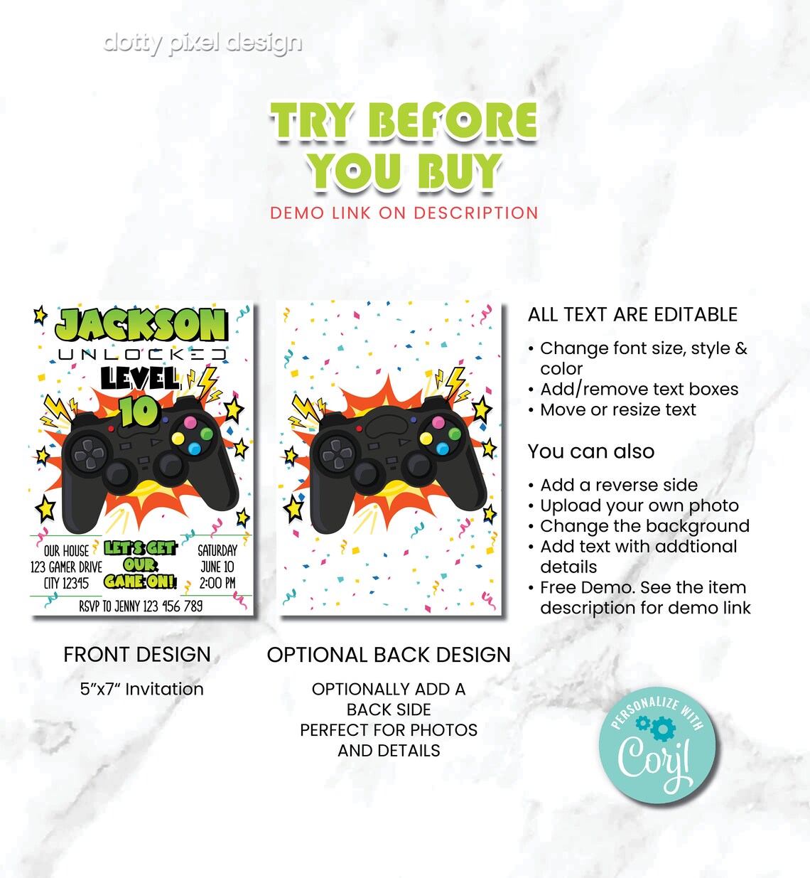 Printable Playstation Birthday Invitation Controller Game - Etsy