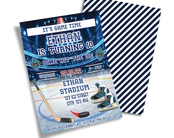 Hockey Birthday Invitation | Corjl Printable Template HK01