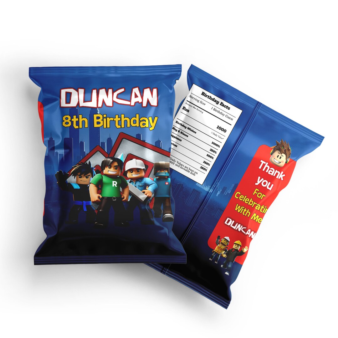 Printable Roblox Chip Bag Label Roblox Chips Bag Wrapper Roblox ...