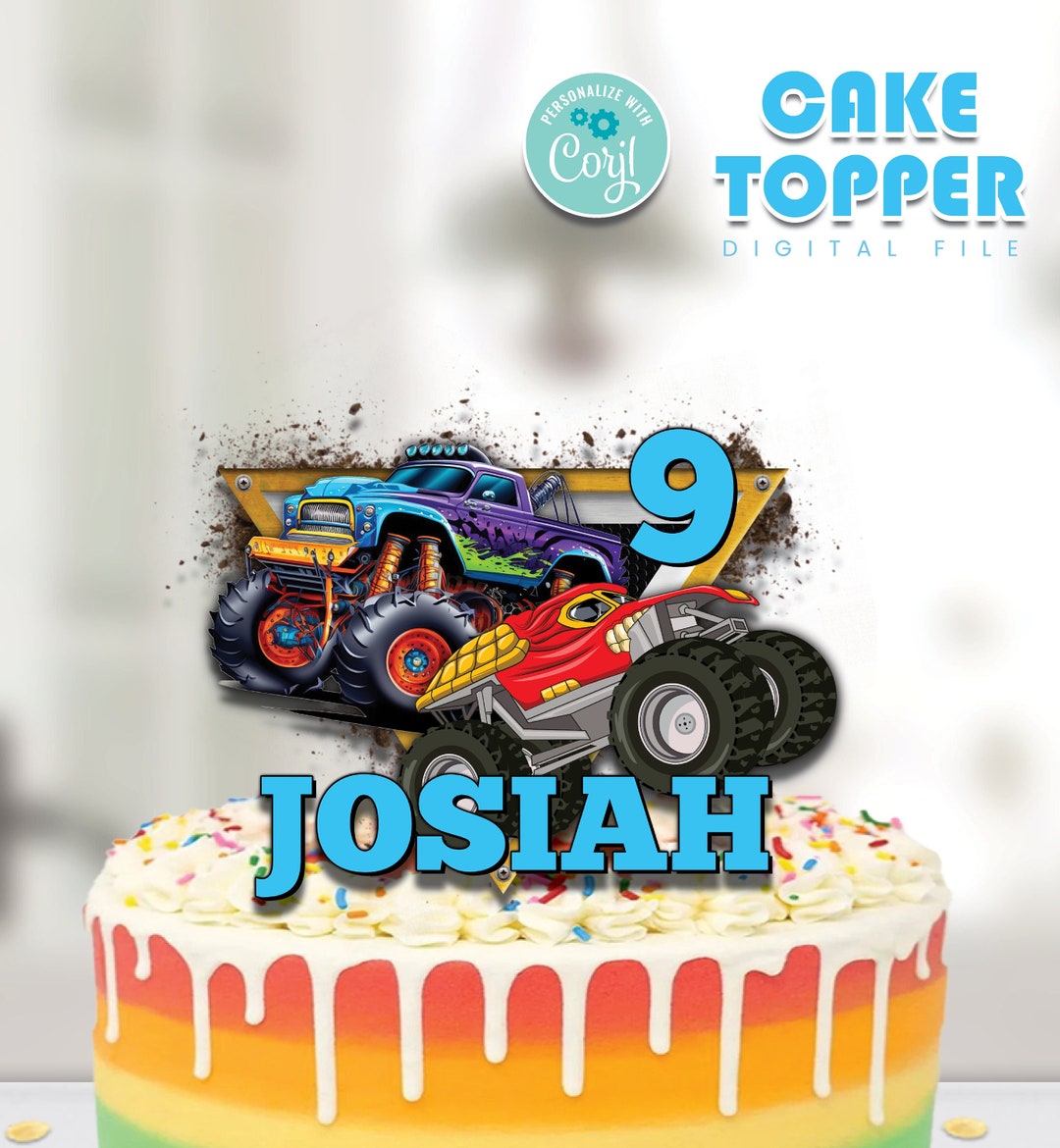 Printable Monster Truck Cake Topper Monster Jam Centerpieces - Etsy