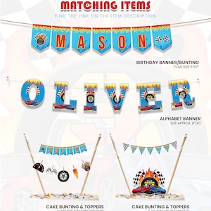 Race Car Alphabet PNG Race Car Birthday Banner Race Car Letter Garland ...