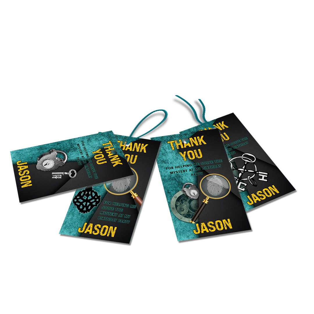 Escape Room Favor Tag | Puzzle Room Thank You Card | Escape Room ...