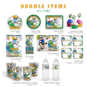 DIY-skateboardfeestpakket (alle items), skatepark-verjaardagsbundel, skateboardfeestsjabloon, verjaardagsversieringen, digitale sjabloon SK01