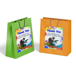 Farbe Ball Tüte Etikett | Paint Ball Goody Bag Label | Armee Thema Gastgeschenk Taschenaufkleber | Bearbeitbare Corjl-Vorlage PB01