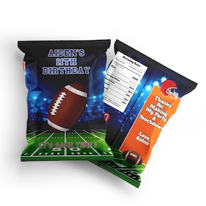 Chipsbeutel Vorlage zum selbst ausdrucken | Fußball Snack-Wrapper | Fußballfuttersäckchen | Partytüten | Druckbare Vorlage Corjl FB01