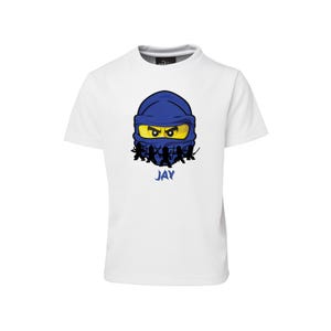 Personalized Ninja Birthday T-shirt | Ninja Brick Iron On Image | Ninja Figure Birthday Shirt | Kids Birthday Party | Digital Template NL02
