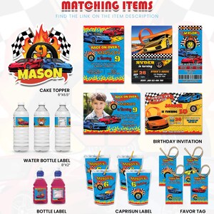 Printable Race Car Cake Topper Racing Car Centerpieces Race Car ...