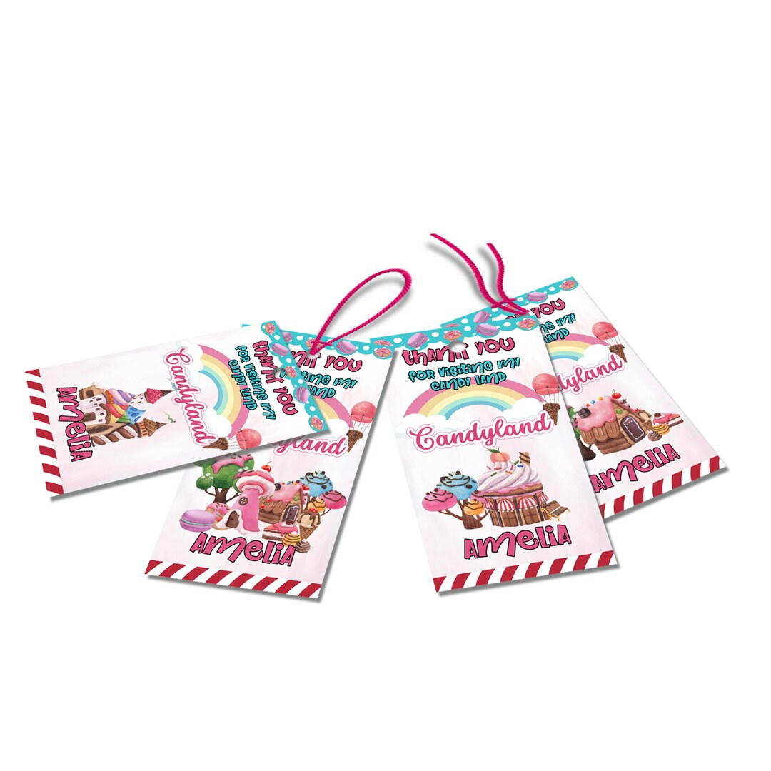 Printable Candyland Favor Tag Candy Land Thank You Tag Sweet Party ...