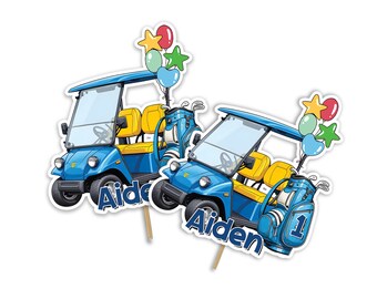Golf Cake Topper Digital Download Printable DIY Hole in One Decoration GF01