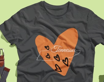 Tennessee Vols Tee, Heart State Graphic T-Shirt