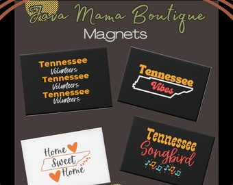Tennesse Magnets, Variety of Tennessee Magnets for Fridge, Tennessee Gifts, Tennessee Volunteer Fan Magnet, Tennessee Kitchen Decor