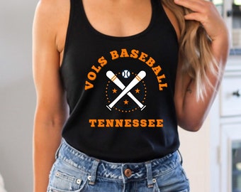 Canotta da baseball con schiena scoperta da donna dei Tennessee Vols per i tifosi volontari Canotta da baseball UT Maglietta senza maniche UT Vols