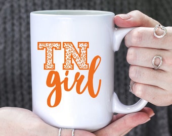 Tazza da caffè da donna del Tennessee, tazza da ragazza del Tennessee, 15 once, tazza del Tennessee per tifoso del Vol, regalo per tifoso del Tennessee, tazza da football UT per lei, GBO