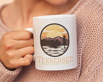 Tennessee Mountain Sunset Coffee Mug, 15oz TN Souvenir