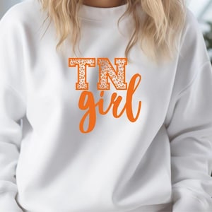 TN Girl Sweatshirt Unisex Tennessee Sweatshirt for Women University of Tennessee Volunteers Gift for Her