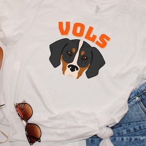 Tennessee Vols Football Tee Smoky the Dog Football Tshirt Vols Tee Knoxville TN Go Big Orange Tennessee Volunteers Unisex Tee