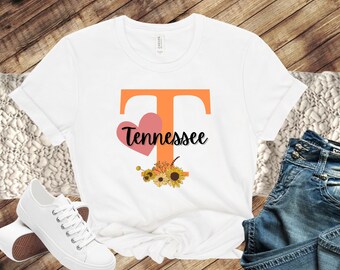 Maglietta Tennessee per la sua maglietta Power T da donna, maglietta da football TN per la festa della mamma, maglietta Vols, regalo per fan del Tennessee