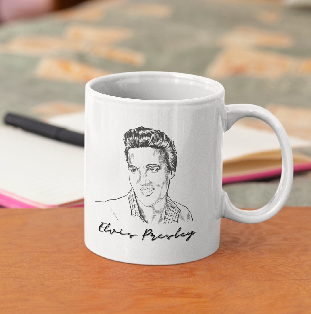 Elvis Presley Coffee Mug 15oz Elvis Mug Gift for Elvis Fan Etsy