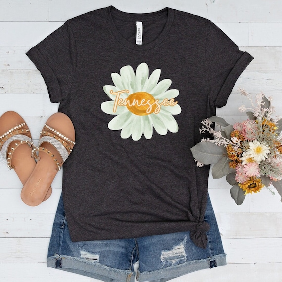 Tennessee Shirt Womens Tennessee Tee Daisy Shirt Tennessee Etsy