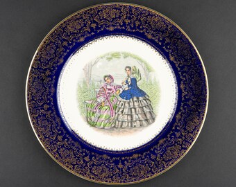 Imperial Salem Cobalt and Gold Service Plate