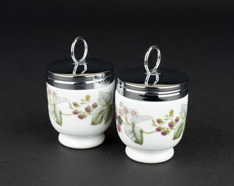 Two Royal Worcester Porcelain Egg Coddlers - Lavinia Pattern