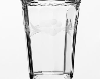Zwei gehäkelte Kristallvasen der Imperial Glass Company