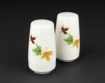 Mid Century Franciscan Indian Summer Pattern Salt and Pepper Shakers - Autumn Themed Dinnerware