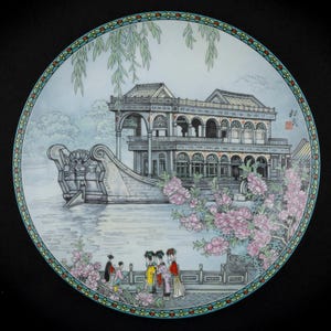 Kejserligt Jingdezhen porslin med 8 tallrikar bild 7