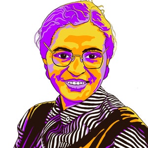 Rosa Parks Pop Art Portrait Print - Civil Rights Activist - Montgomery Bus Boycott - FREE SHIPPING