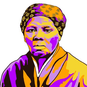 Harriet Tubman Pop Art Portrait Print - Social Activist, Abolitionist Art - Inspirational Historical Figure - FREE SHIPPING