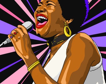 Retrato de Aretha Franklin: Reina del Soul (impresión artística)