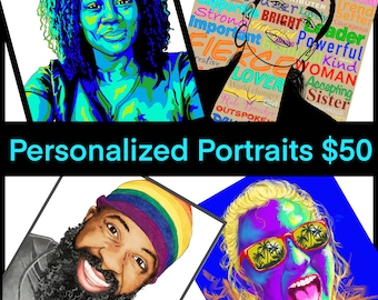 Custom Portrait! A made-to-order portrait of you or your favorite person! DIGITAL DOWNLOAD!