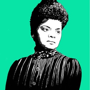 Ritratto di suffragetta di Ida B. Wells - Voti per le donne - Attivista per i diritti uguali - Arte femminista - SPEDIZIONE GRATUITA