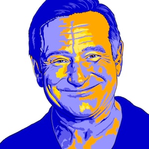 Robin Williams Portrait - Beloved Cultural Icon - Comedian - Actor and Philanthropist - FREE SHIPPING