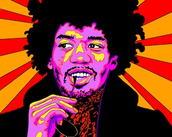ジミ・ヘンドリックス 直筆サイン入り写真 - エレクトリック・レディ